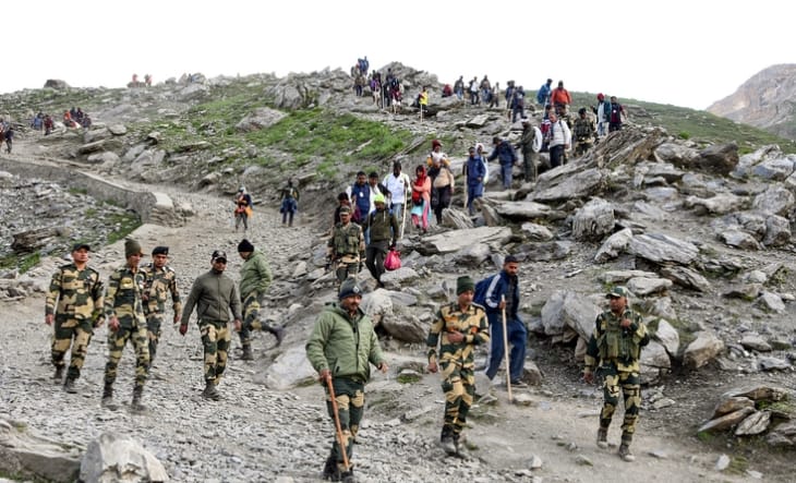 Security forces keep an eye on every movement of Amarnath Yatra, army is continuously patrolling