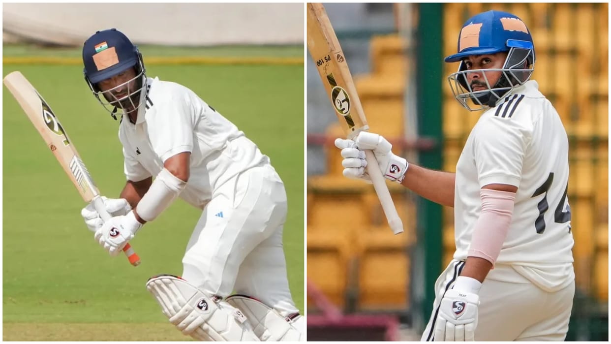 Duleep Trophy cheteshwar pujara Suryakumar yadav fail Sarfaraz Khan out on zero Prithvi Shaw half century