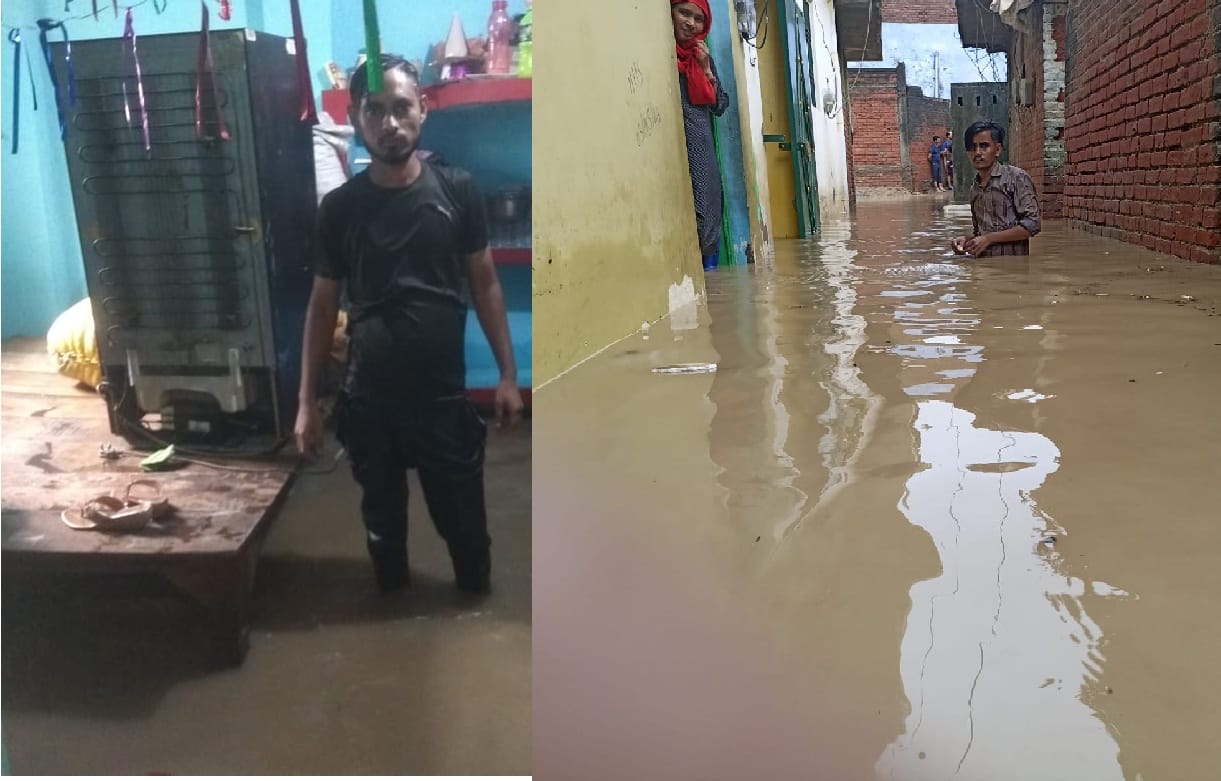 Roads full and water entered houses and shops in kanpur, rain disrupted life, people need help