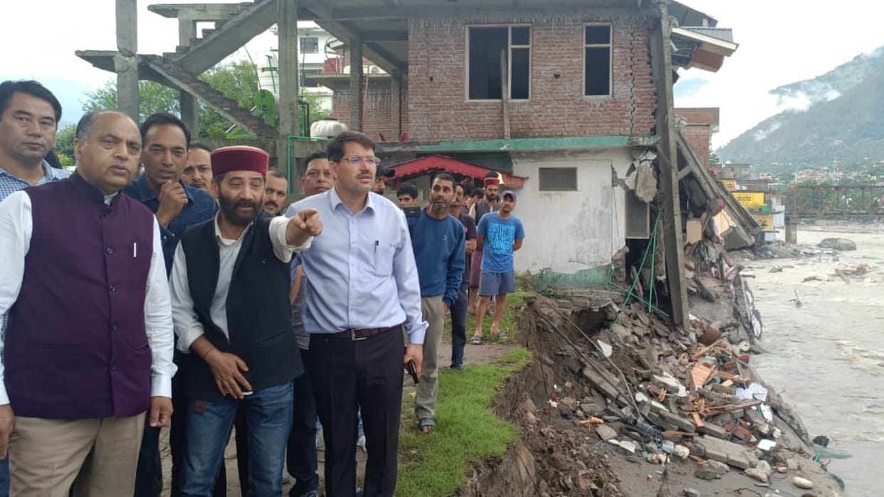 Himachal Rain : Jairam Thakur visit flood hit Kullu Himachal Pradesh