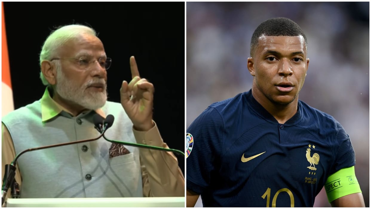 PM Modi said kylian mbappe fans in India more than in France Mentioned about Federer being called Thalaiva