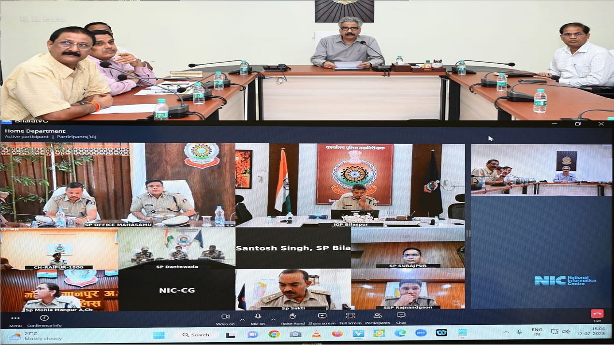 DGP Ashok Juneja took a meeting of officers through video conferencing