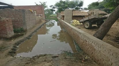 Hathras News: बहुत कठिन है डगर मैय्या के मंदिर की, रास्ता है जलमग्न, पूजा-अर्चना के लिए जाना होता है मुश्किल path to Maiya temple is very difficult, the way is submerged