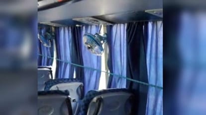 Viral video of water dripping in Janrath bus of Raptinagar depot coming from Delhi to Gorakhpur