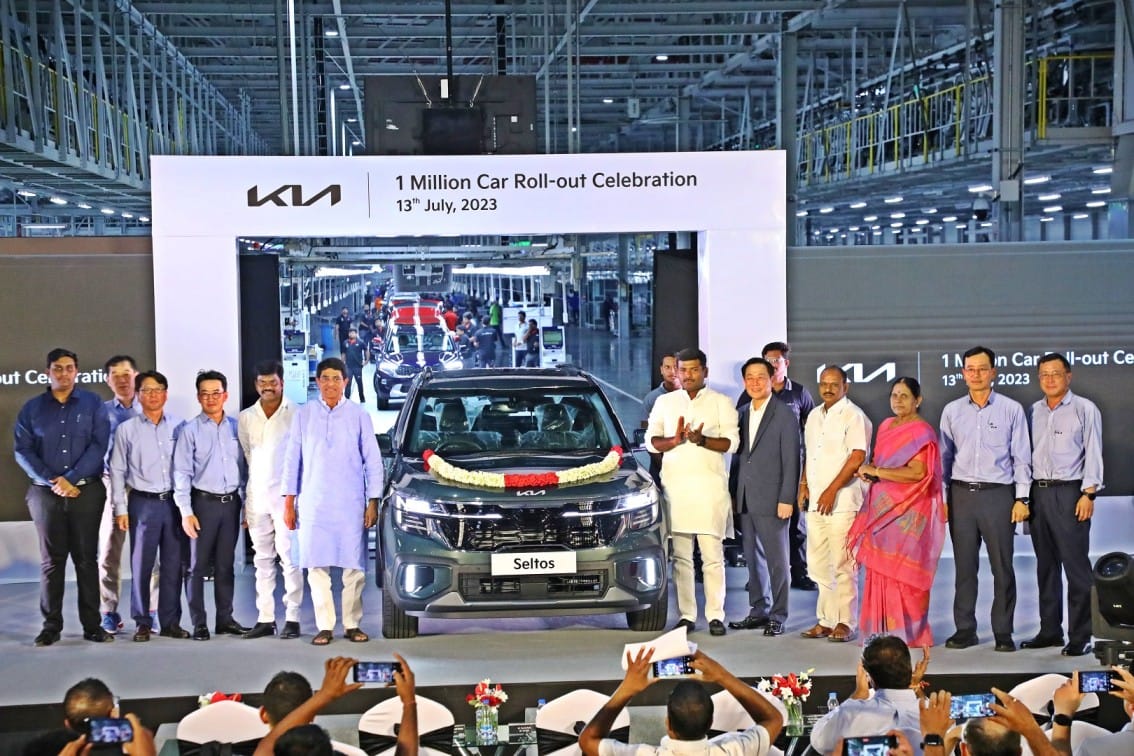 Kia India rolls out one-millionth vehicle from its India plant in just 4 years