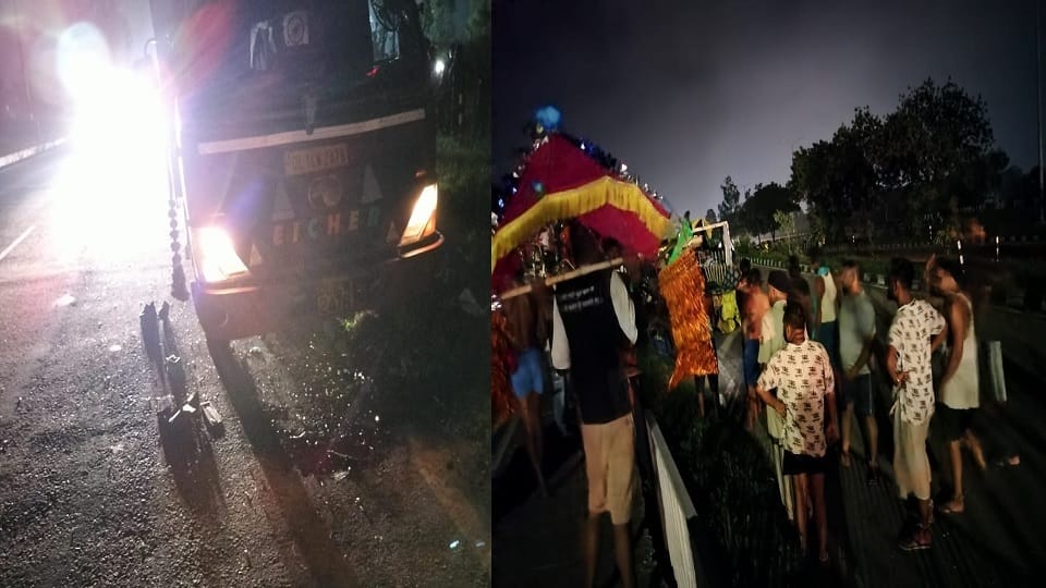 High speed havoc in Ambala, Canter hit two kanwariyas of Ludhiana, one died in PGI