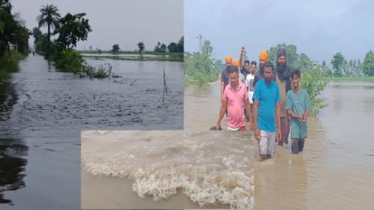 Flood in Hastinapur Meerut: danger in many villages and peoples in fear, evidence is pictures