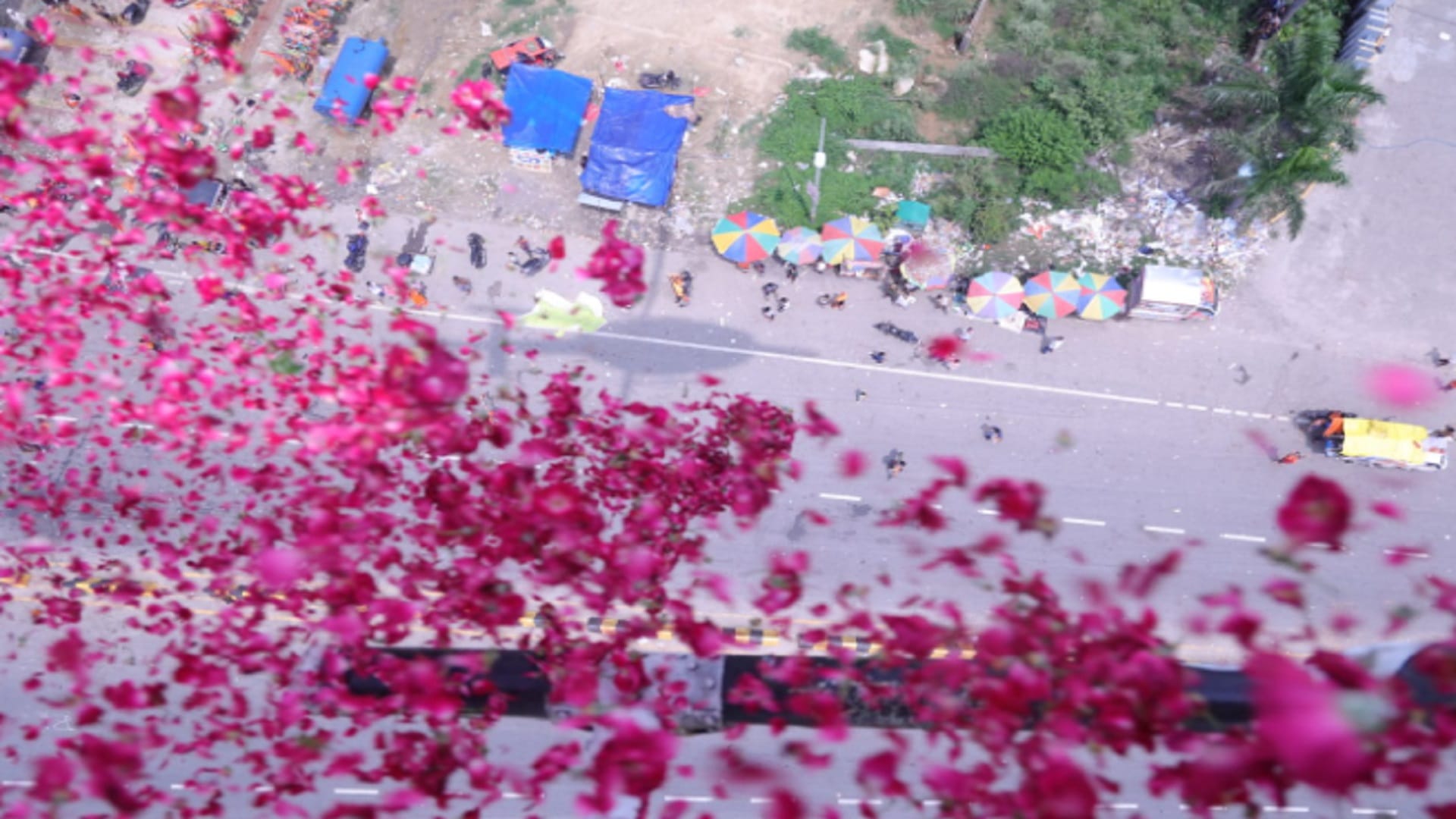 Meerut: Commissioner Selva Kumari J and IG Nachiketa Jha showered flowers on kanwariyas by helicopter