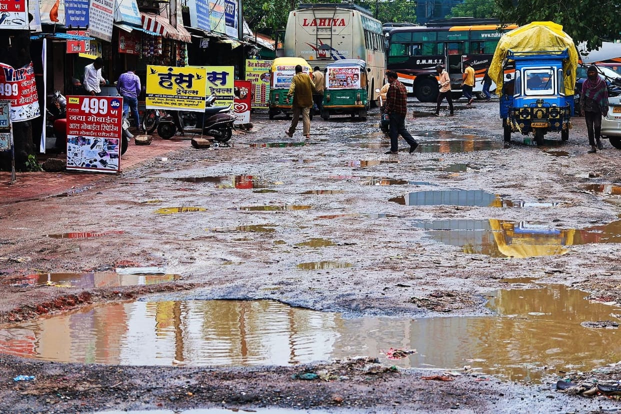 Number one in cleanliness Indore's roads are also number one in potholes