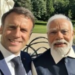 फ्रांस के राष्ट्रपति मैक्रों और पीएम मोदी