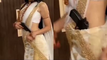 girl dancing with pistol video goes viral in bareilly