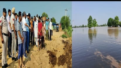 Ghaggar dam breached at Musahibwala in Sirsa; Three thousand acres of crops of Panihari village submerged