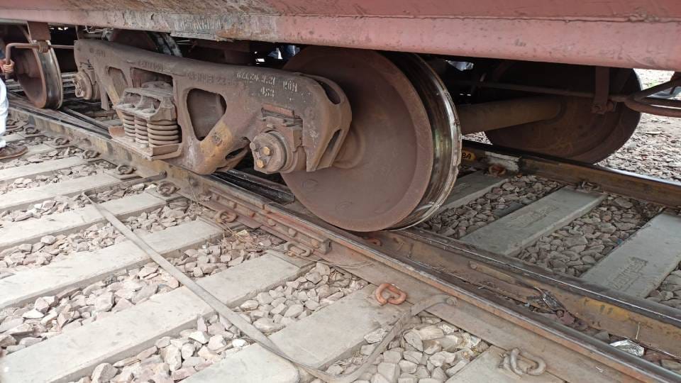 Malgadi train engine derailed track affected