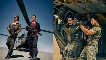 Bade Miyan Chote Miyan Star Akshay Kumar and Tiger Shroff Enter in Umang 2023 on Top of Police Car