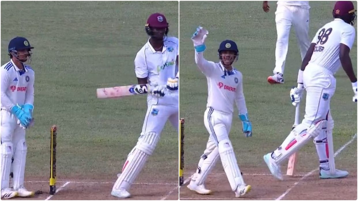 Ishan kishan tried to stump out jason holder in IND vs WI first test Video recalls alex carey