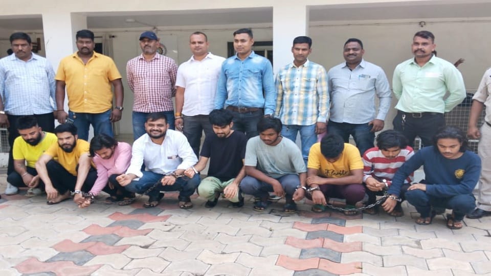Online betting gang busted police arrested nine accused