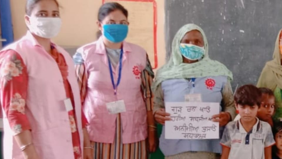 Dress for Anganwadi workers and helpers in Punjab
