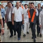स्वास्थ्य मंत्री मनसुख मांडविया  की अगवानी करते दिखे बृजमोहन अग्रवाल