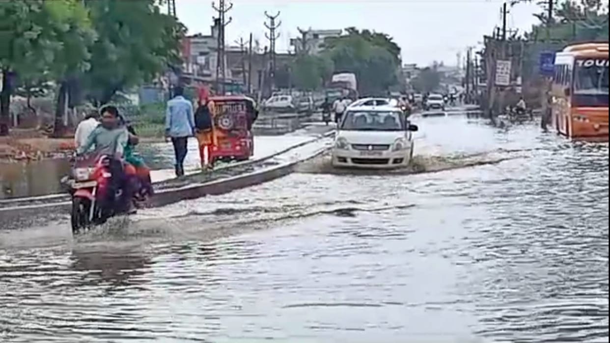 Drainage system failed after rain in Dausa