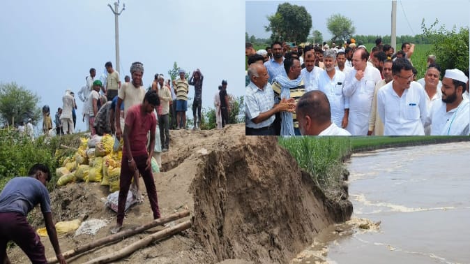 Flood in Shamli: Flood-like situation, opposition leaders gather on Yamuna banks, villagers narrate their woes