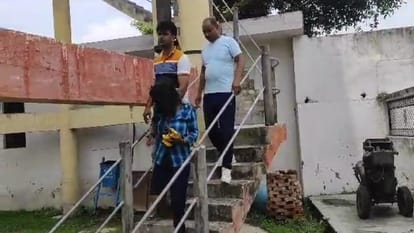 The woman created a ruckus by climbing on the water tank, was brought down after a lot of effort