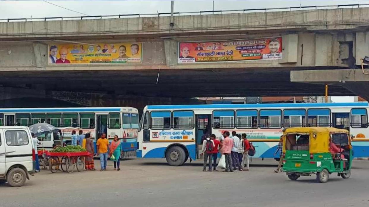 Bus service started from sonipat to karnal bypass of Delhi