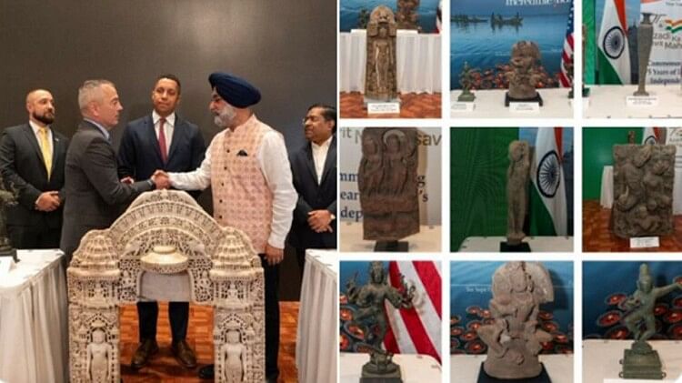 US: A few days after PM Modi’s visit, US returned 105 antiquities to India, handed over 278 artifacts since 2016