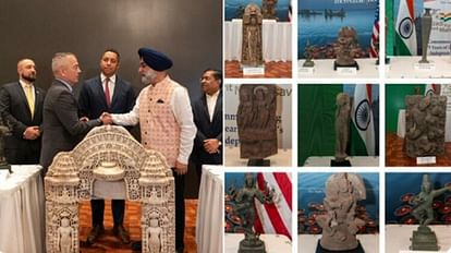 Repatriation ceremony held at the Indian Consulate in New York, 105 trafficked antiquities handed over by US