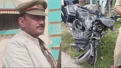 bike rider si police dies after being hit by a truck at Kushinagar
