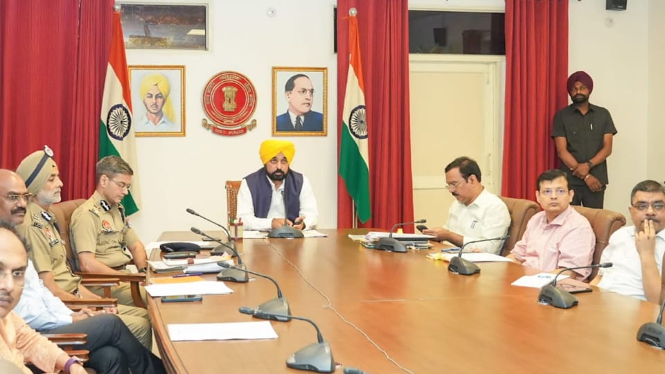 CM Bhagwant Mann meeting with Union Home Minister Amit Shah through video conferencing on drugs