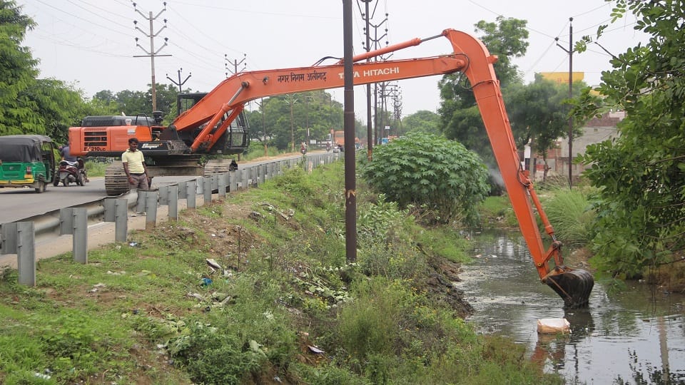Dirt and garbage are also being removed from drains