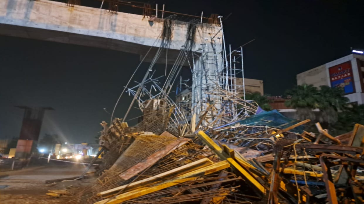Meerut Rapid Rail Slab Collapse on Employees Of RapidX, 8 Laborers Injured