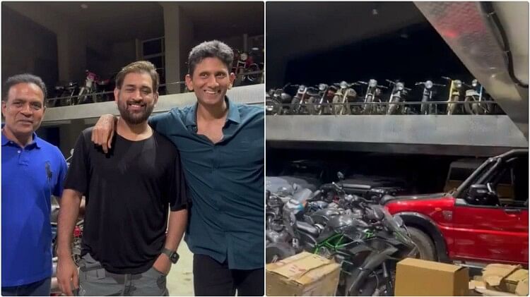 Video: Venkatesh Prasad was surprised to see Dhoni’s bike collection, said – this cannot happen without passion