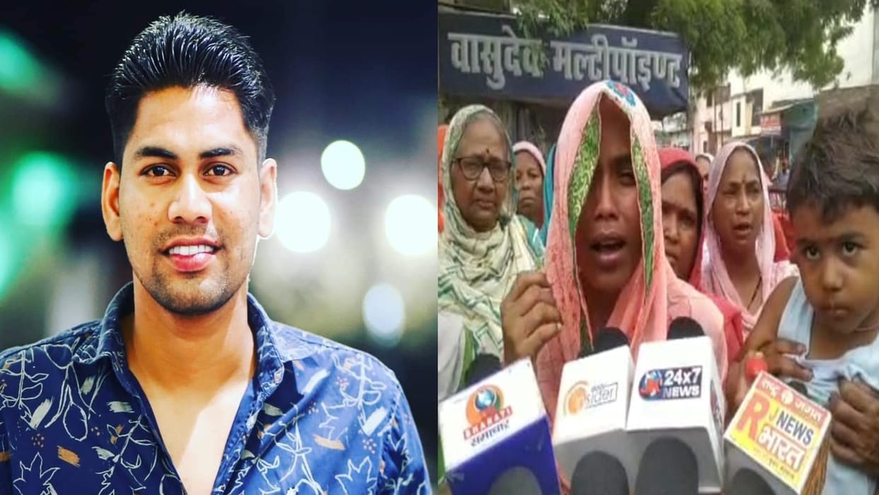 Victim family members protest against bareilly police over Ajay murder case