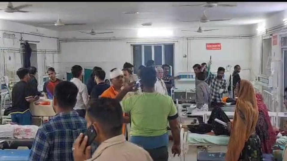 Dumper tramples bike rider in Bhilwara then hits van two killed 9 injured