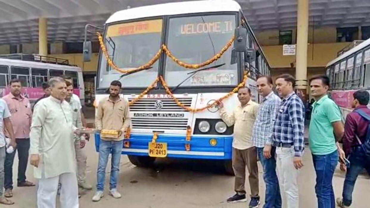 Nine new roadways buses joined the fleet of Jhunjhunu depot