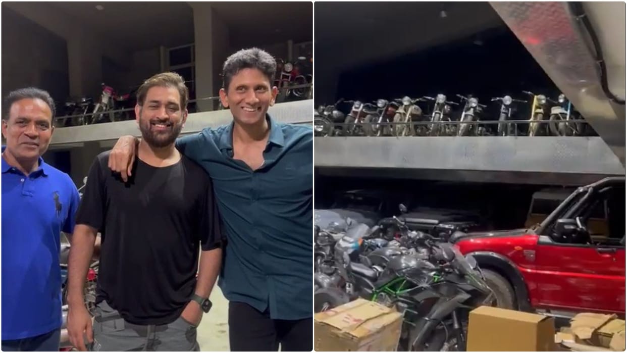 venkatesh prasad Shares video of MS Dhoni bike collection calls him mad