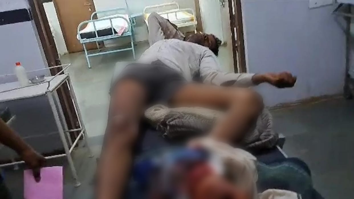 Young man going to his home Jatashankar Dham by bike injured due to falling electric pole in Chhatarpur