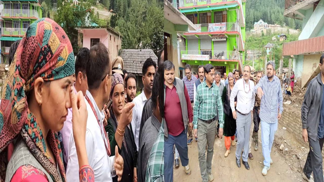 The central team assessed the damage caused by rains and floods in Mandi district, Babita wept while narrating