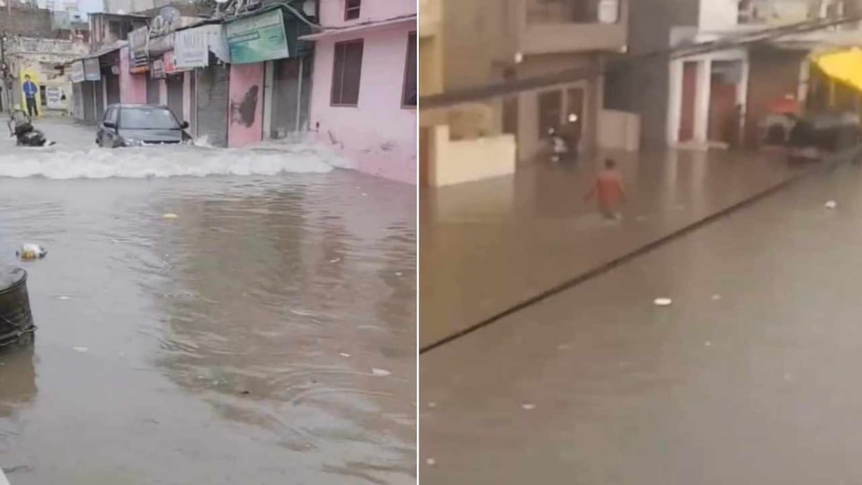 Flood like situation due to heavy rains in Patiala