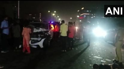 Gujarat Accident high-speed Jaguar hits People in ahmedabad Nine people Died