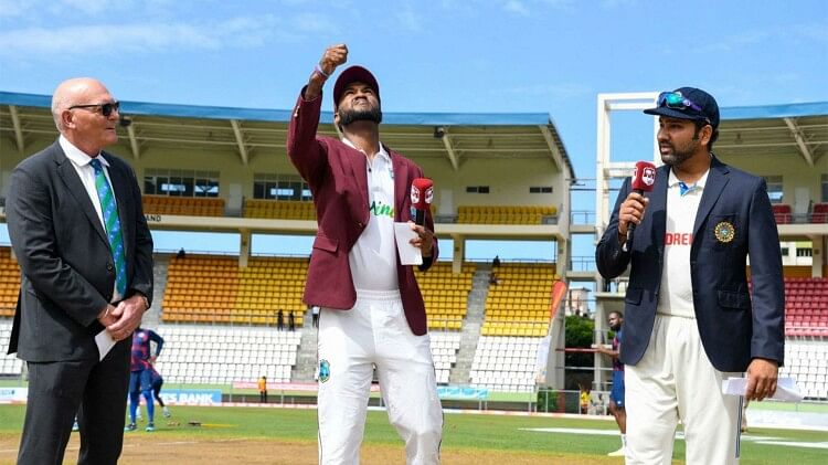 IND vs WI 2nd Test Live: West Indies won the toss and chose bowling, Mukesh making international debut for India