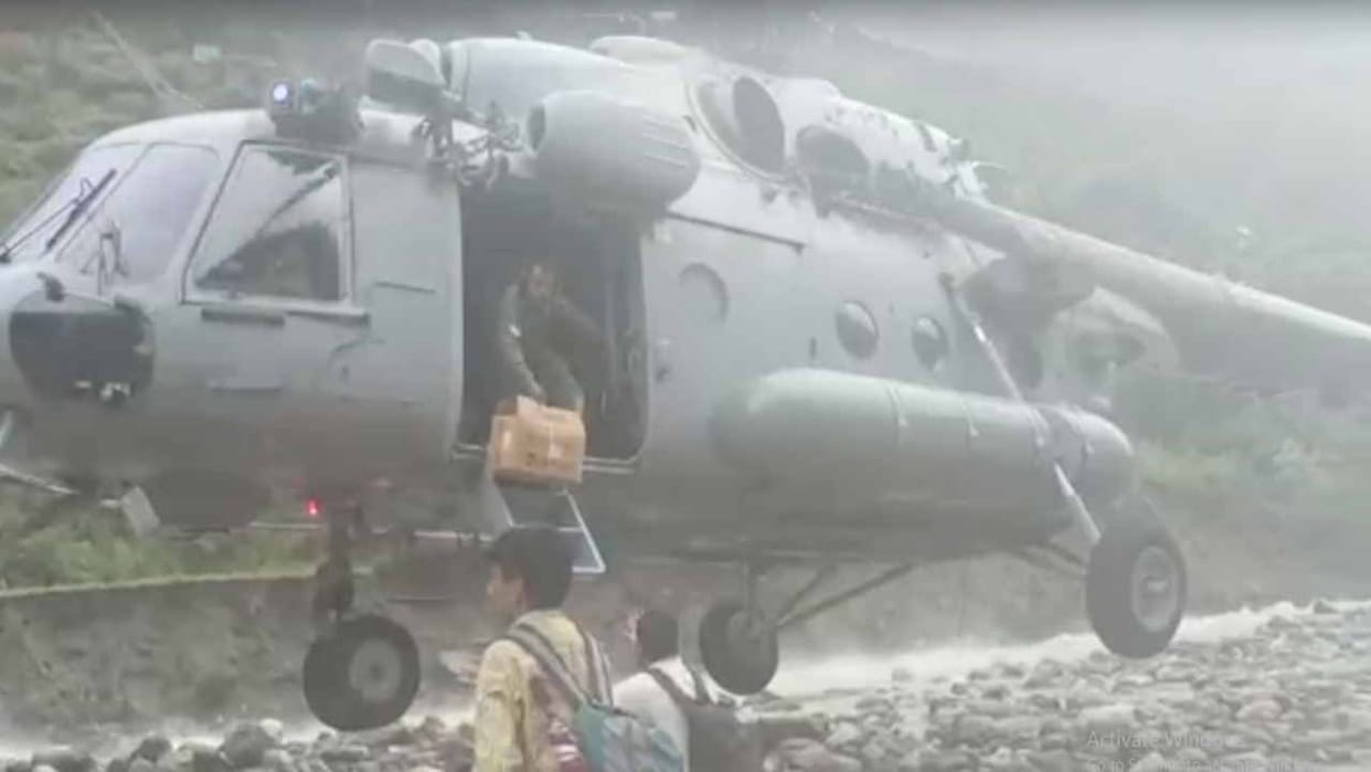 ration was delivered to Shanshar by Air Force helicopter, medical team was also sent for Shakti-Marod