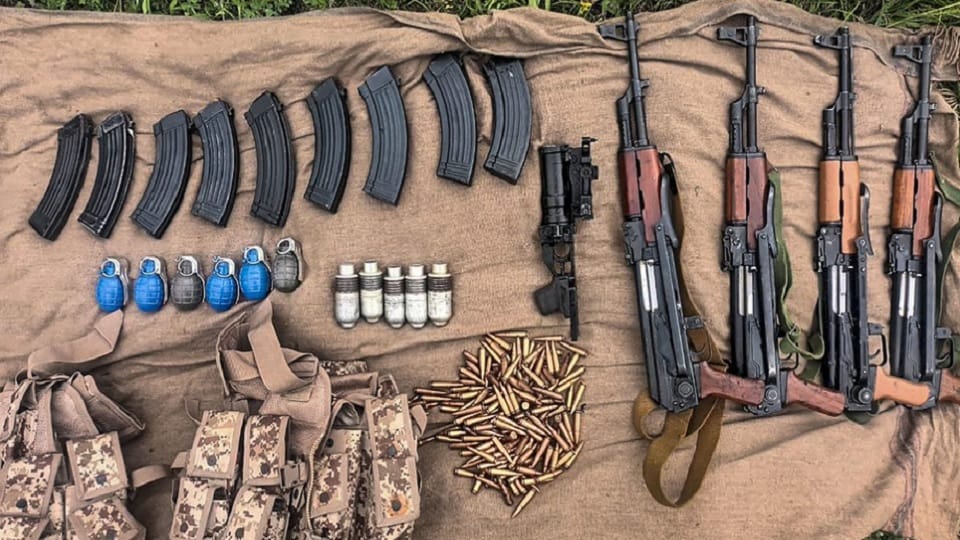 Manipur: Security forces joint search operation in Churachandpur district, huge quantity of weapons recovered