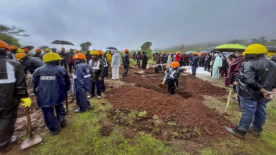 Touching appeal of landslide victims dont bother by taking out the dead body