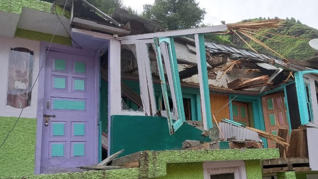 Heavy rain and landslide damage houses in Chaupal Rohru and Rampur Bushahar