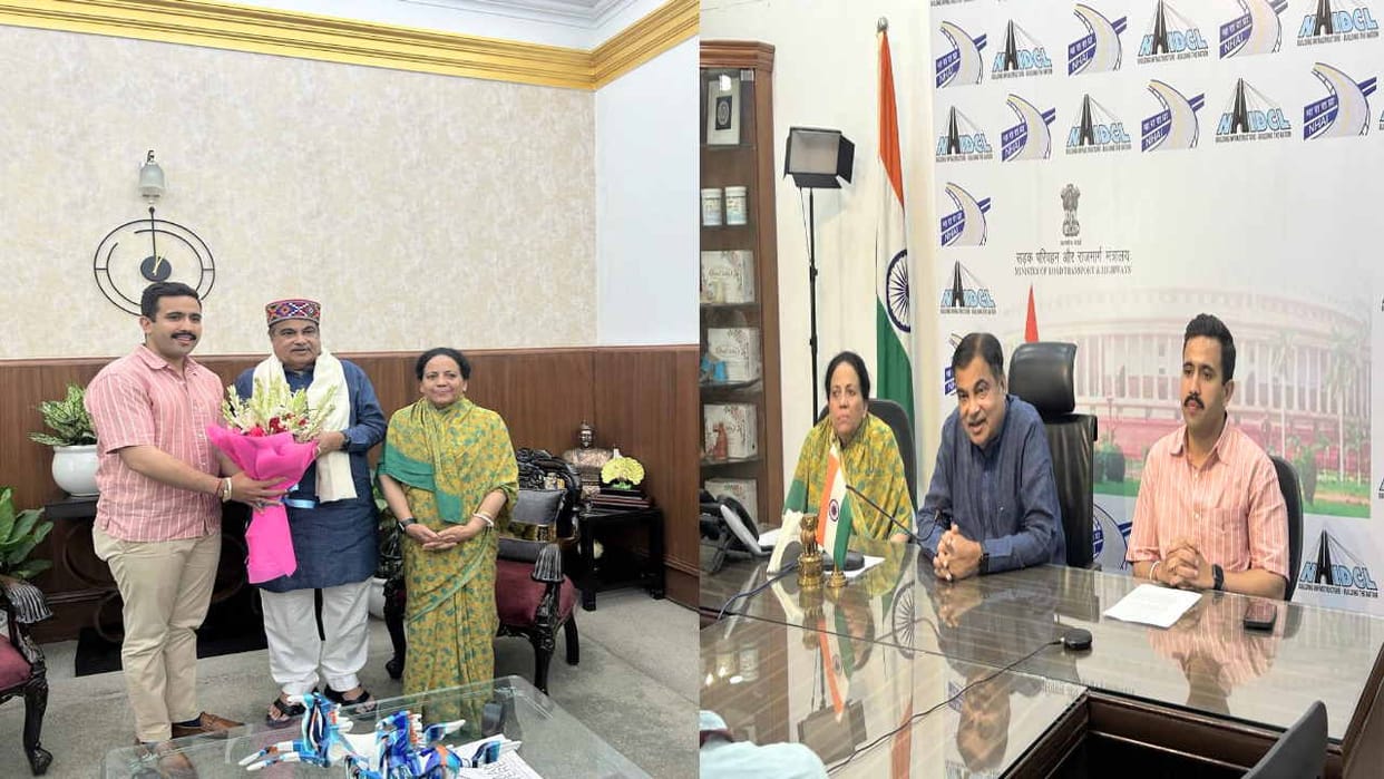 Pratibha Vikramaditya Singh calls on Nitin Gadkari, urged to compensate for the damage caused by heavy rains a