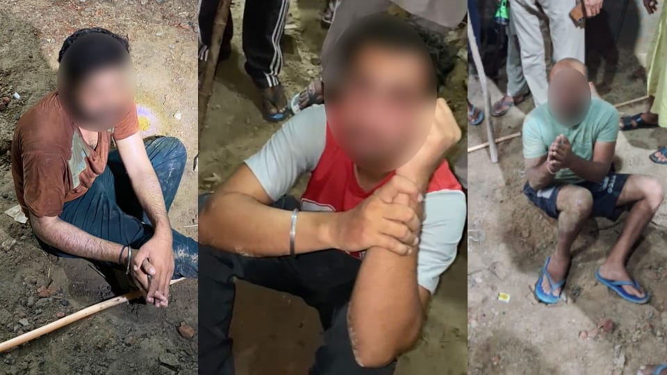 Three Man beaten by villagers in Karmgarh village of Bathinda mistaking them thieves