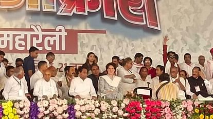 Priyanka Gandhi Gwalior Visit Live Tribute to Rani Laxmibai Tomb and Address Jan Aakrosh Rally in Gwalior