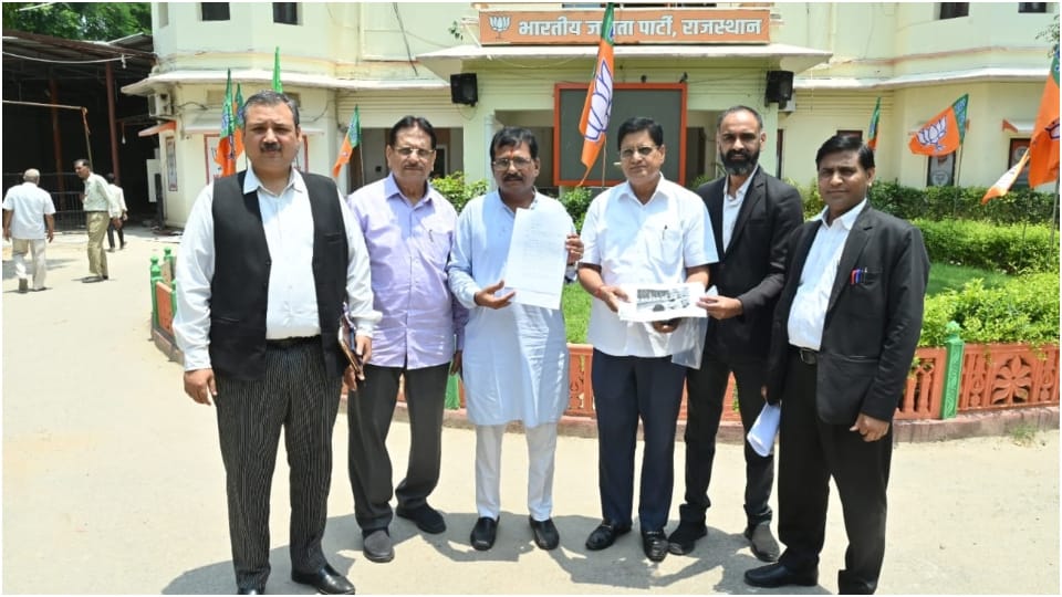 BJP leaders complain against Zahida Khan to ACB DG Mukesh Dadhich makes serious allegations